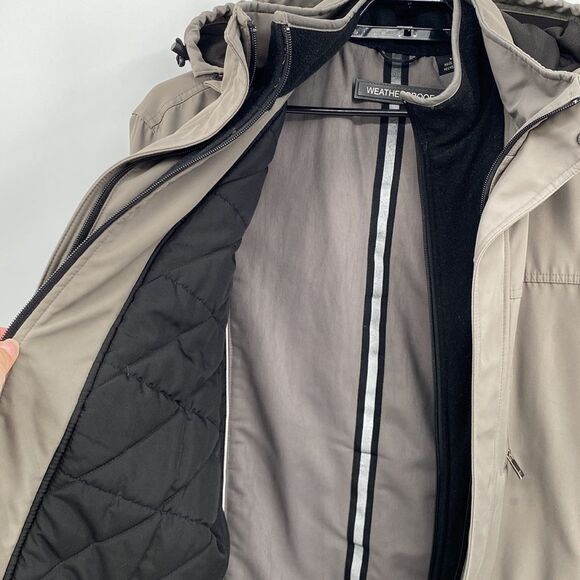 Weatherproof Men's Hooded Long Sleeve Full Zip Pockets Outdoor Jacket Brown XL - Picture 6 of 12